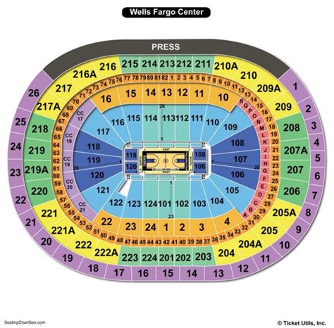 wells fargo center interactive seating map|wells fargo center virtual seating.